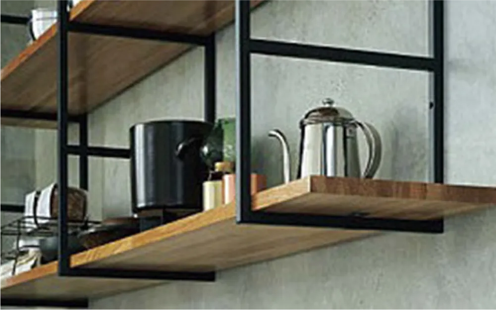 Frame kitchen 系列 松、橡木+鐵件